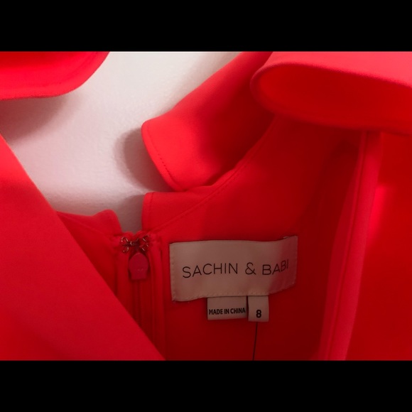 NWT Mason V-Neck High-Low Trumpet Gown - Picture 6 of 7